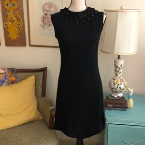 Vintage | Little Black Dress Beaded Neck